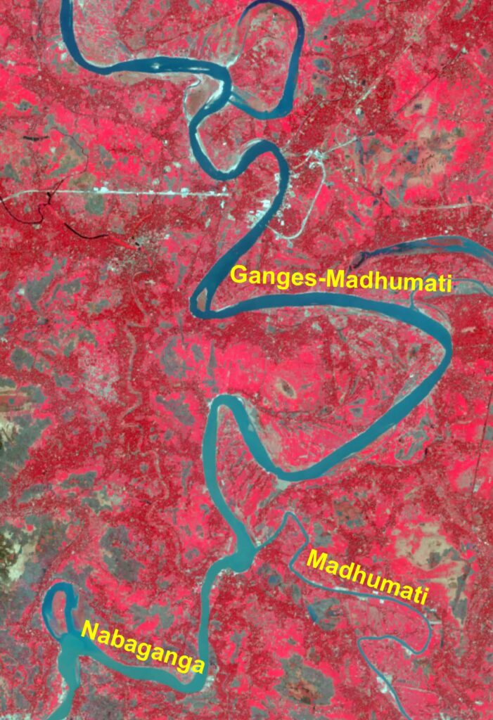 The upstream part of the Gorai River system