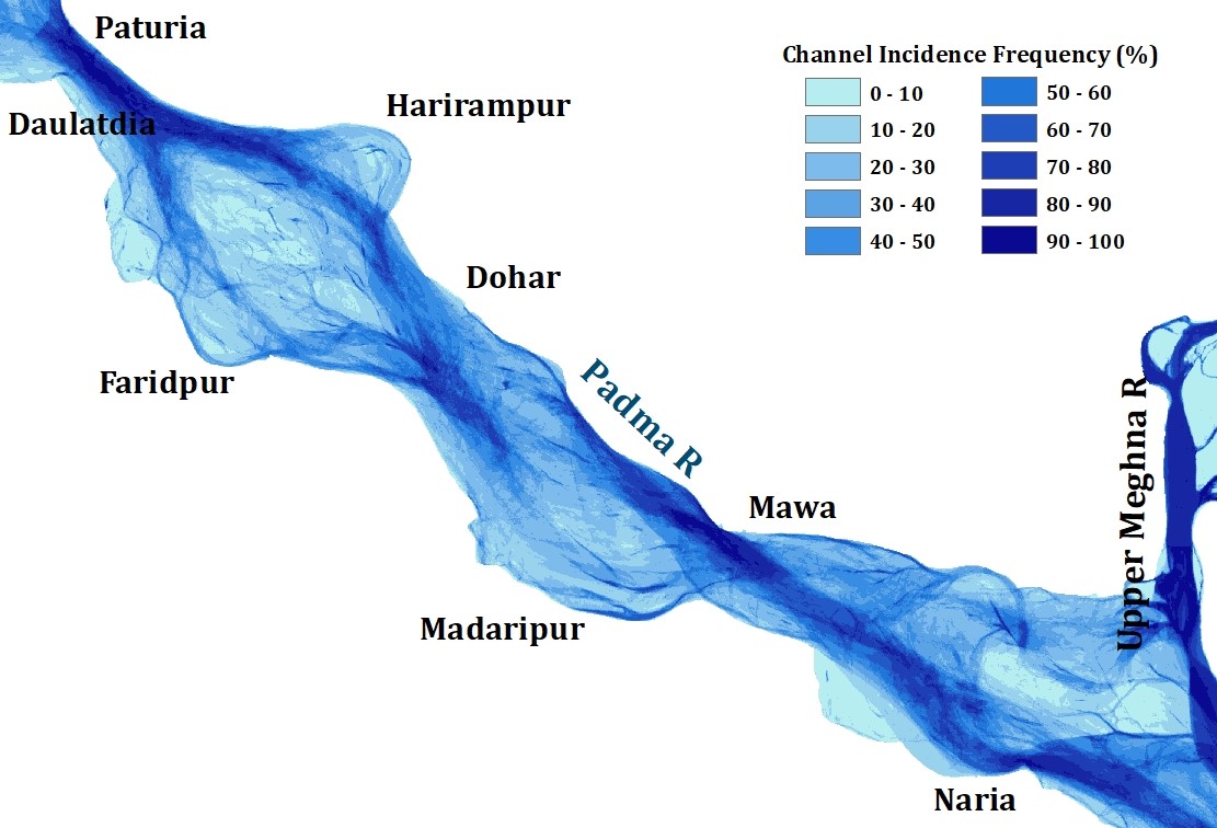 Channel Incidence of the Padma River